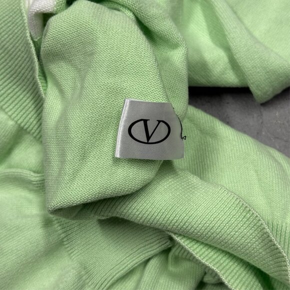 RED Valentino Garavani Knit V-Neck Sweater Made in Italy Pullover Diamond Medium - Picture 8 of 9